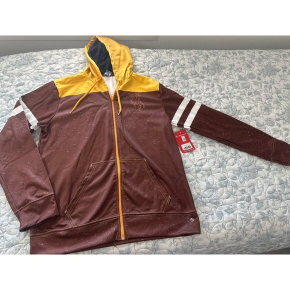 NEW Wyoming Cowboys ProSphere Mens Brown & Gold Full-Zip Hoodie, Large - Picture 3 of 10